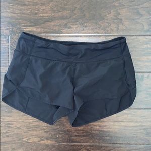Lululemon black running shorts